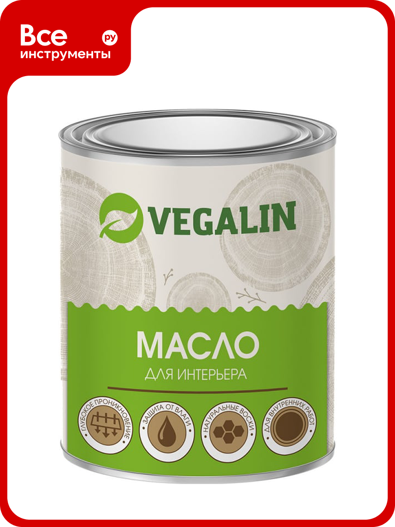 Масло для интерьера VEGALIN Белый 075 л 401010