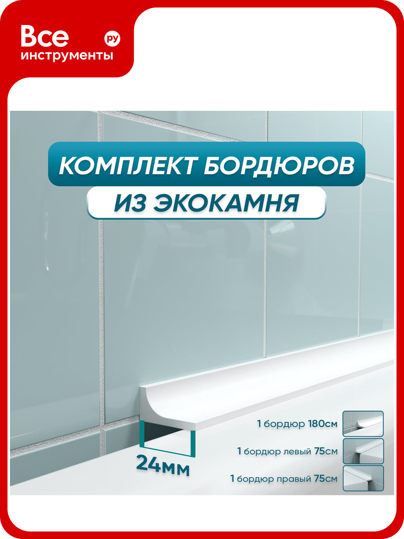 Комплект акриловых бордюров для ванной BNV 