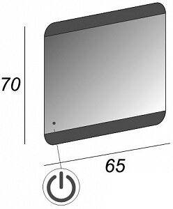 Зеркало со встроенной LED подстветкой сенсорным выключателем Touch System реверсивное 65x70 CEZARES 45004 - фотография № 6