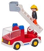 Набор с элементами конструктора Playmobil 1-2-3 6967 Пожарная машина с лестницей