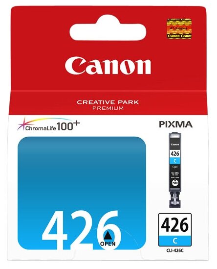 Canon CLI-426C 4557B001 Картридж для iP4840, MG5140, MG5240, MG6140, MG8140, Голубой, 446стр.