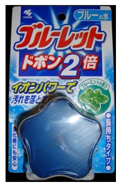 Таблетка для бачка унитаза с ароматом мяты Bluelet Dobon W KOBAYASHI, 120 мл, 0.12 г