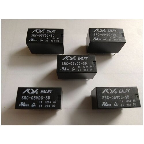 Реле SRC-05VDC-SD 5 штук 4pcs lot src 05vdc sh src 12vdc sh src 24vdc sh songle power relay 8pin 5v 12v 24v 1a pcb type