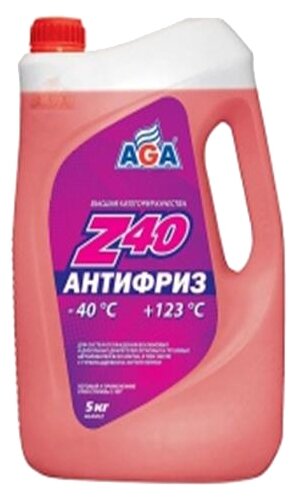 Aga Aga002z_антифриз 5kg !Готовый К Применению, Красный, -40с AGA арт. AGA002Z