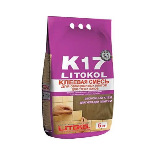 фото Клей для плитки Litokol K17 5 кг