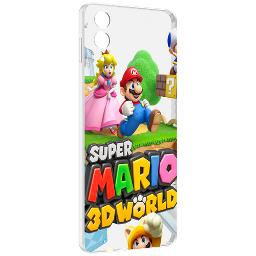 Чехол MyPads Super Mario 3D World для Samsung Galaxy Z Flip 4 (SM-F721) задняя-панель-накладка-бампер