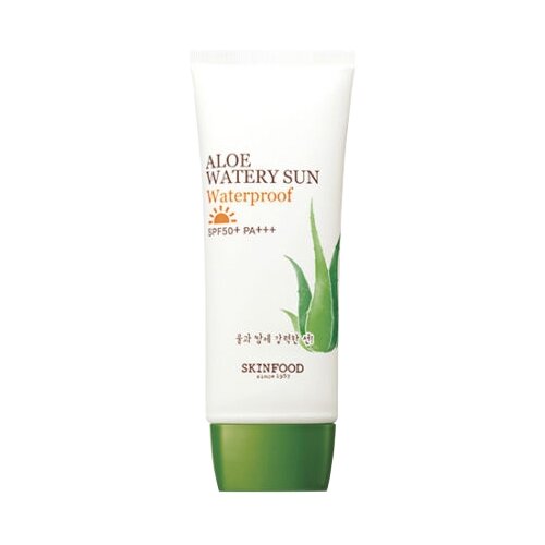 Крем солнцезащитный водостойкий с экстрактом алоэ вера SKINFOOD Aloe Watery Sun Waterproof SPF50+ PA+++ 50ml