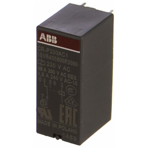 abb цоколь cr pss для реле cr p abb 1svr405650r1000 Промежуточное реле ABB 1SVR405600R3000 16 А 230 В