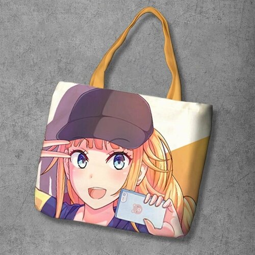 фото Сумка шоппер anime dakimakura, фактура рельефная, мультиколор