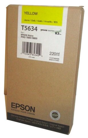Картридж EPSON T563400/603400 ST PRO-7800/9800 желтый оригинал
