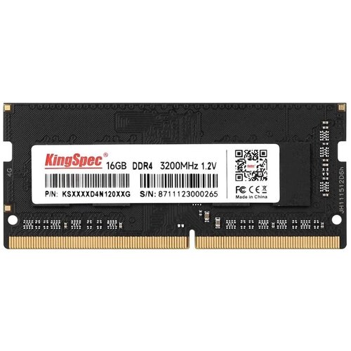 Оперативная память KingSpec DDR4 3200 МГц SODIMM CL17 KS3200D4N12016G память kingspec ddr4 dimm 32 gb 3200mhz