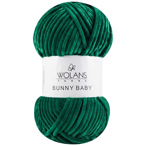 пряжа для вязания wolans bunny baby воланс комплект 5 шт цвет горчица 37 состав 100% микрополиэстер вес 100 г длина 120 м Пряжа Wolans Bunny baby №26 изумруд