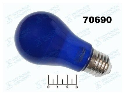 Лампа светодиодная 220V 8W E27 синяя A55 матовая Ecola (55*108) K7CB80ELY