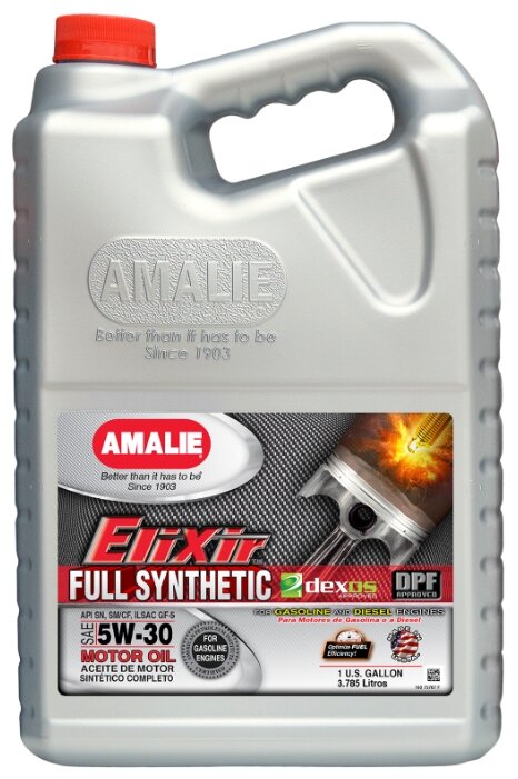 Моторное масло AMALIE Elixir Full Synthetic 5W-30 Dexos1 3.785 л