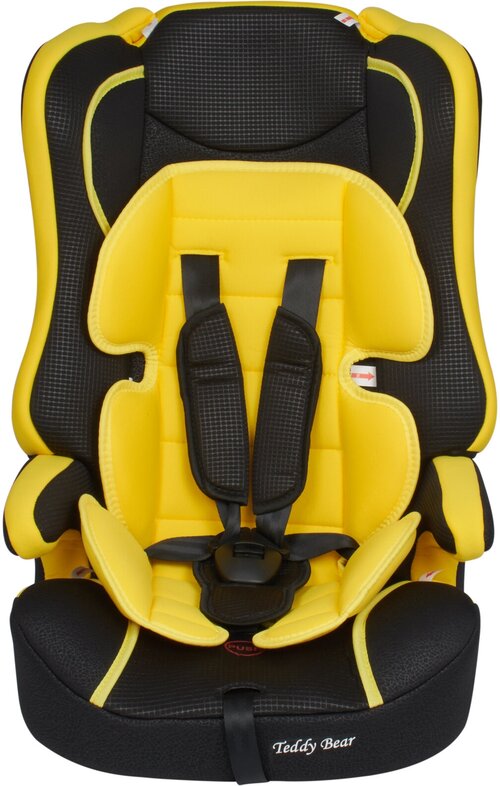 Автокресло группа 1/2/3 9-36 кг Teddy Bear 513 RF премиум YELLOW+BLACK DOT