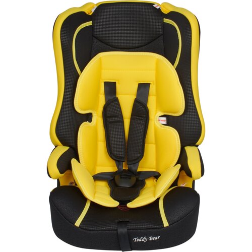 Автокресло группа 1/2/3 9-36 кг Teddy Bear 513 RF премиум YELLOW+BLACK DOT