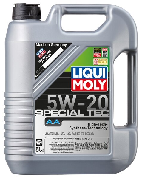 Полусинтетическое моторное масло LIQUI MOLY Special Tec AA 5W-20, 5 л