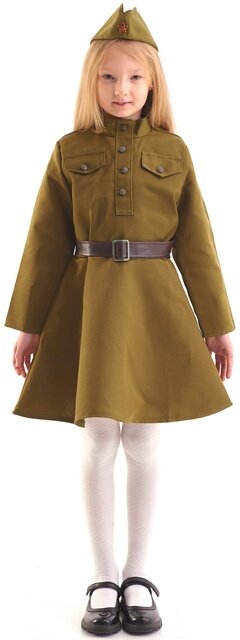 Бока С Детская военная форма Солдаточка в платье, рост 122-134 см 2547