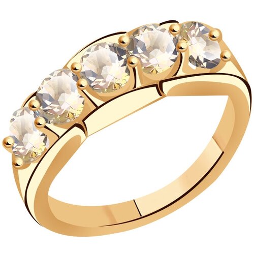 фото Золотое кольцо тд эстет 01к2110859-2 с swarovski diamant-online