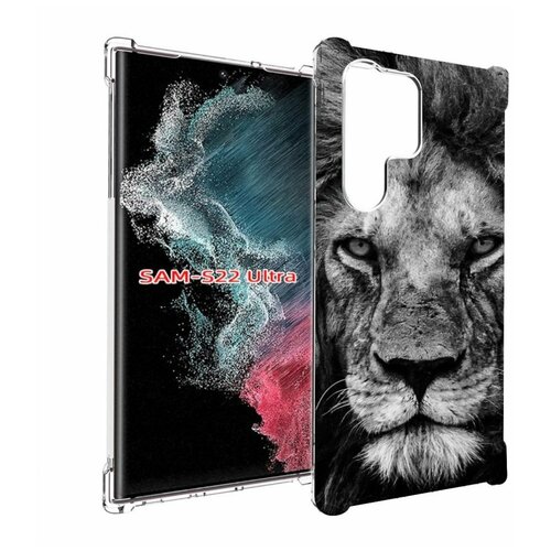 Чехол MyPads смуглый лев мужской для Samsung Galaxy S23 Ultra задняя-панель-накладка-бампер