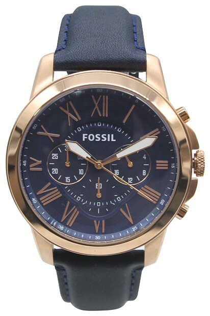 Наручные часы FOSSIL FS4835, синий, золотой