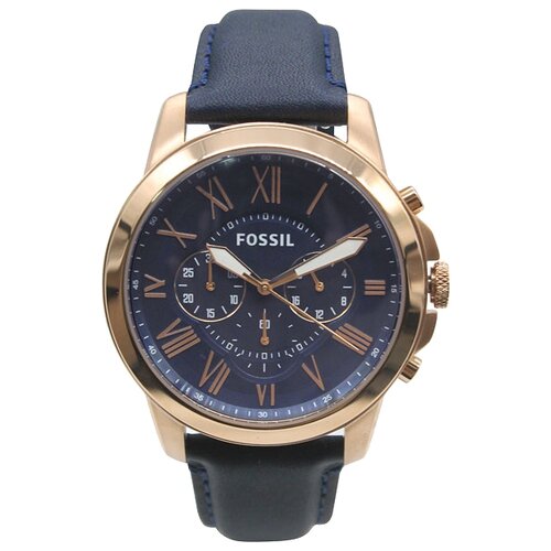 fossil grant fs4812ie Наручные часы FOSSIL FS4835, синий, золотой