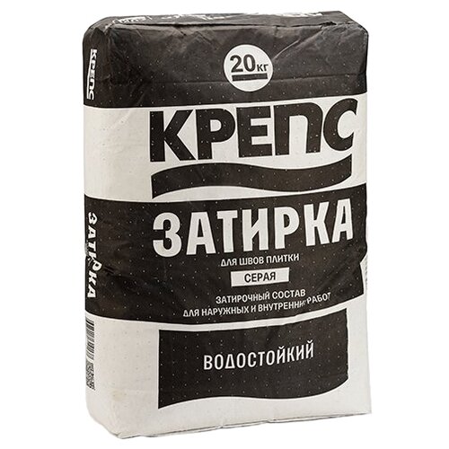 Затирка КРЕПС для швов плитки, 20 кг, серая