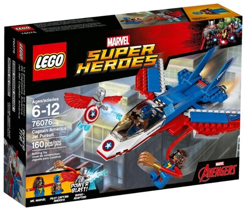 LEGO Marvel Super Heroes 76076 Воздушная погоня Капитана Америки, 160 дет.