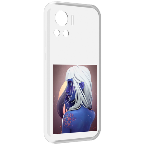 Чехол MyPads аватар-с-цветком для Motorola Edge 30 Ultra задняя-панель-накладка-бампер