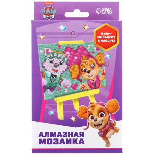 Алмазная мозаика для детей Paw Patrol Эверест и Скай записная книжка на замочке paw patrol девчонки рулят скай и эверест 3546090