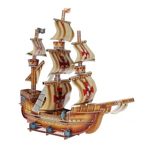 3D-пазл Zilipoo 3D Пиратский корабль (H-100), 79 дет., 72 см 3d пазл корабль санта мария