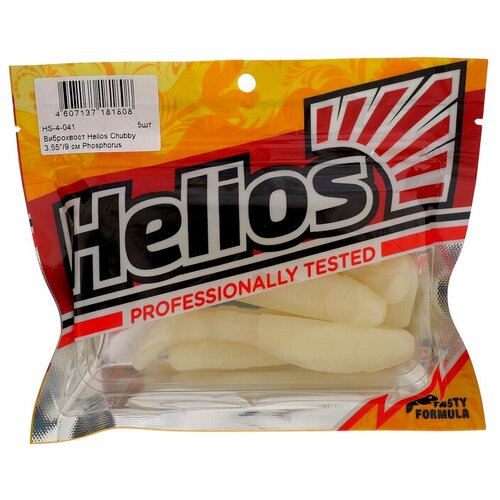 Виброхвост Helios Chubby Phosphorus, 9 см, 5 шт. (HS-4-041) helios виброхвост helios chubby cola 9 см 5 шт hs 4 045