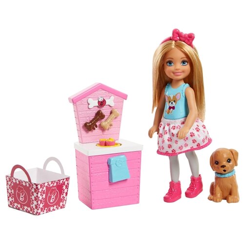 фото Набор Barbie Челси Магазин аксессуаров для щенков, 16 см, FHP67