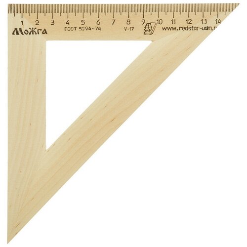 Треугольник деревянный 16см , угол 45 град усов, Можга С-16