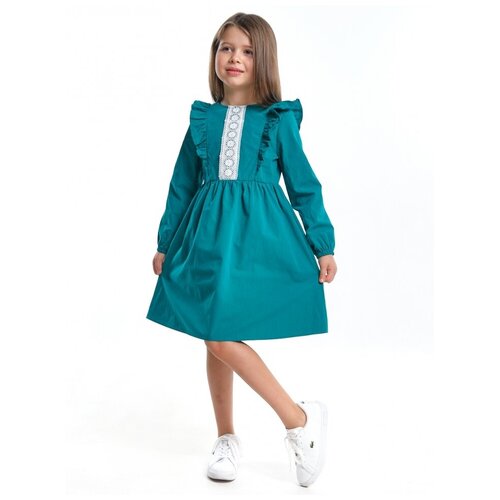 Платье для девочек Mini Maxi, модель 7352, цвет бежевый, размер 122