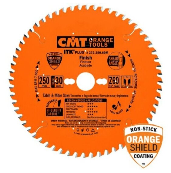 Пильный диск по дереву Cmt 272.160.40H, 160X20(+16)X1,7/1,1 16° 10° ATB + 8° SHEAR Z=40