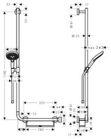 Душевой набор (гарнитур) Hansgrohe Raindance Select S 120 EcoSmart Unica Comfort 26325000