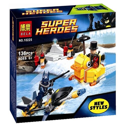 Конструктор Lari (Bela) Super Heroes 10225 Пингвин дает отпор, 136 дет. конструктор lego dc super heroes 76010 бэтмен пингвин дает отпор 136 дет