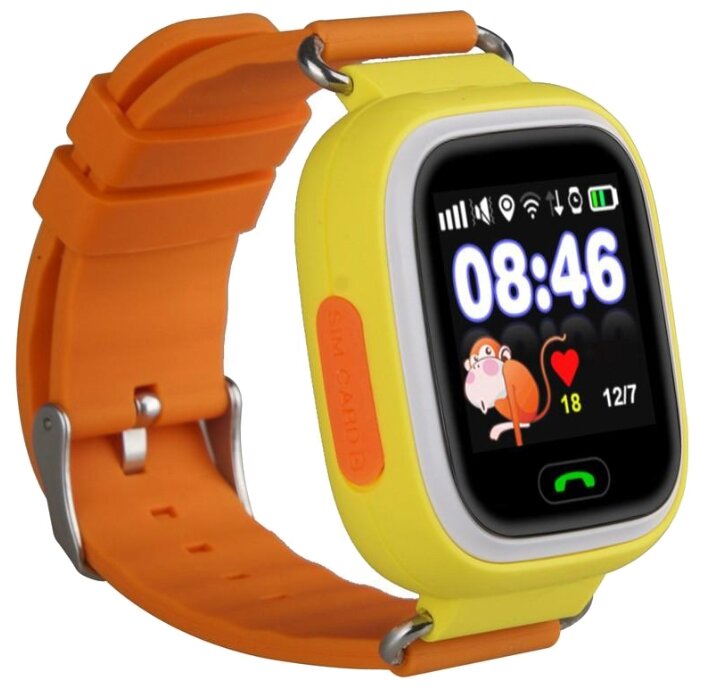 Детские умные часы Smart Baby Watch Q90 Wi-Fi, оранжевый