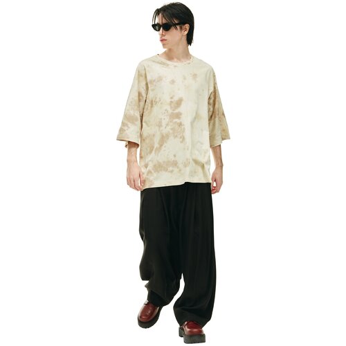 Ziggy Chen Бежевая футболка с принтом на спине 46