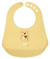 Canpol Babies Нагрудник Colourful plastic bib, 1 шт , расцветка: розовый медведь