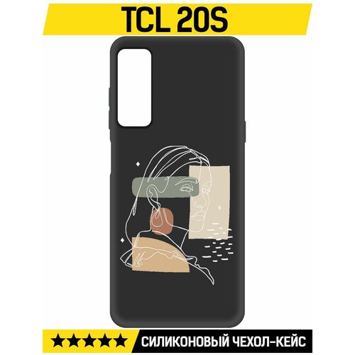 Чехол-накладка Krutoff Soft Case Уверенность для TCL 20S черный чехол накладка krutoff soft case уверенность для tcl 306 черный