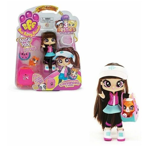 Кукла Headstart Best Furry Friends Cassandra & Dash с питомцем, 12 см, 77722