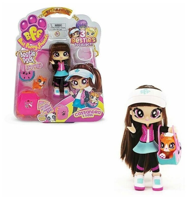 Кукла с питомцем Cassandra & Dash, с аксессуарами Best Furry Friends Headstart 77722