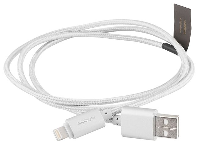 Кабель Rombica Digital Silver USB - Lightning 1 м