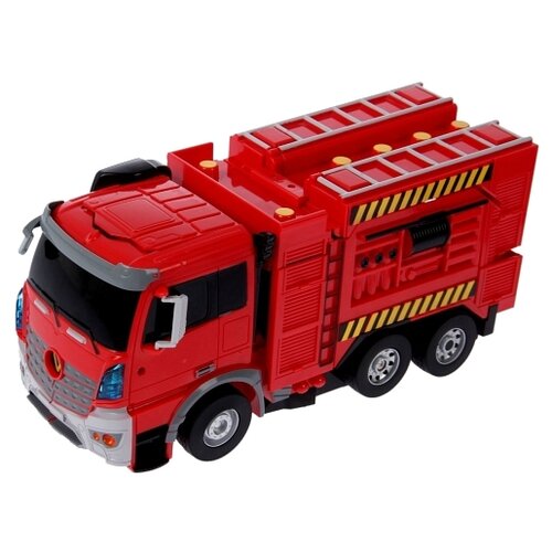 Купить 1toy робот на р/у, трансформируется в пожарную машину, со светом и звуком, 38см, коробка, красный
