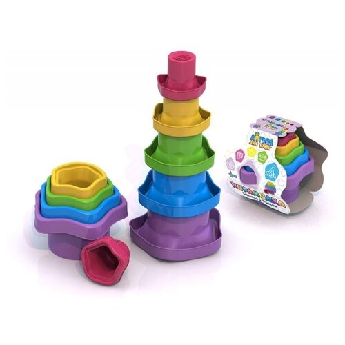 Развивающая игрушка Нордпласт 785, 5 дет., разноцветный развивающая игрушка нордпласт пирамидка на колёсах ёжики