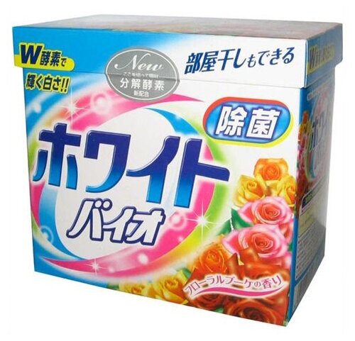 Стиральный порошок Nihon Detergent Wins White Bio Plus Antibacterail с цветочным ароматом, 0.8 кг, для цветных тканей, для синтетических тканей
