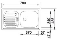 Врезная кухонная мойка 78 см Blanco Flex Mini мaтoвaя 511918 нержавеющая сталь/матовая