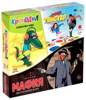 Набор настольных игр Рыжий кот Супер-твистер + крокодил + мафия ИР-5474